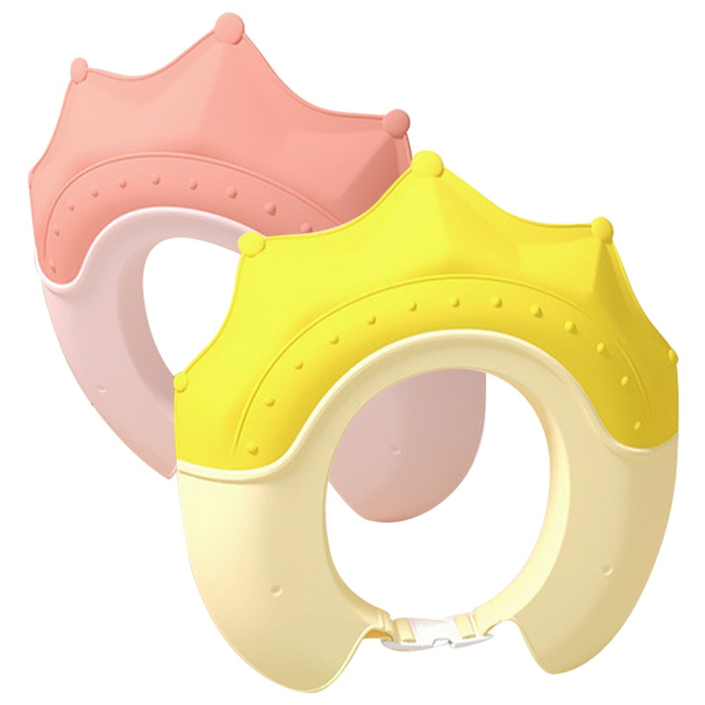 2 Pcs Children's Shampoo Cap Toddler Shower Caps Bath Hat Kids Baby Head Protector Bathing Plastic Protective
