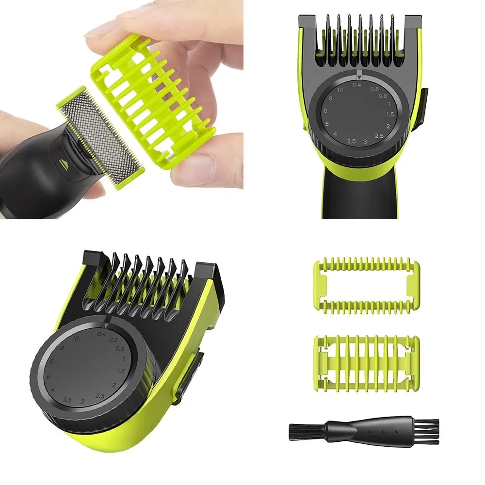 Adjustable Guide Comb Guards QP2520 QP2530 QP2620 QP2630 Attachment Comb 14-length Precision Razor Blade for Philips One Blade
