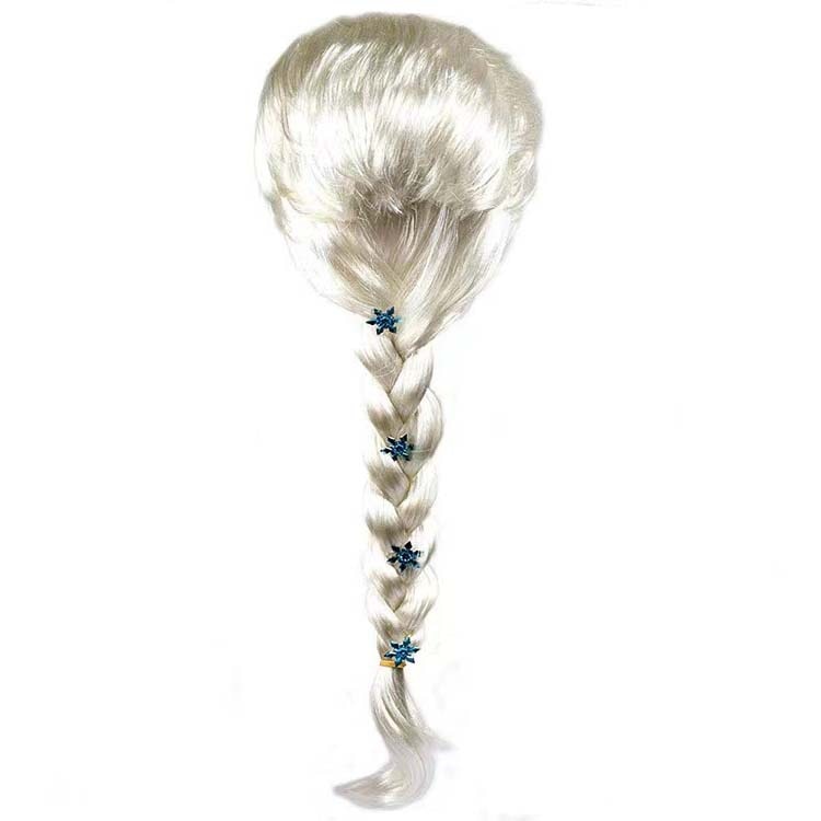 Children Wigs Princess Girls Frozen Elsa Anna Cosplay Accessories Kids Ariel Halloween Wigs Cosplay Hair Accessories