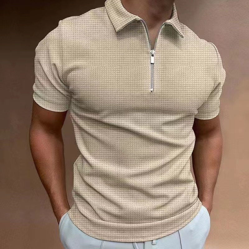 Men's Polo Business Social Casual Breathable Short Sleeve Slim Fit New Summer Fashion High Quality T-Shirt Sports Breathabl
