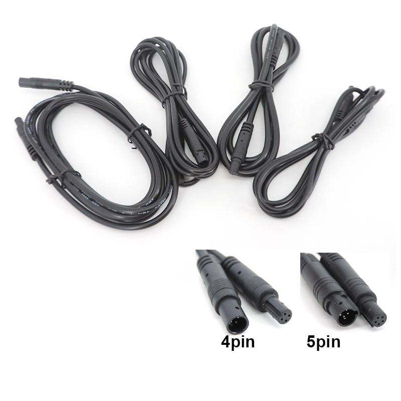 5x 1-5m 4/5/6pin core Car DVR Camera Male to Female Extension Cable HD Monitor Vehicle Rear View/Back Up Camera Wire Connector c