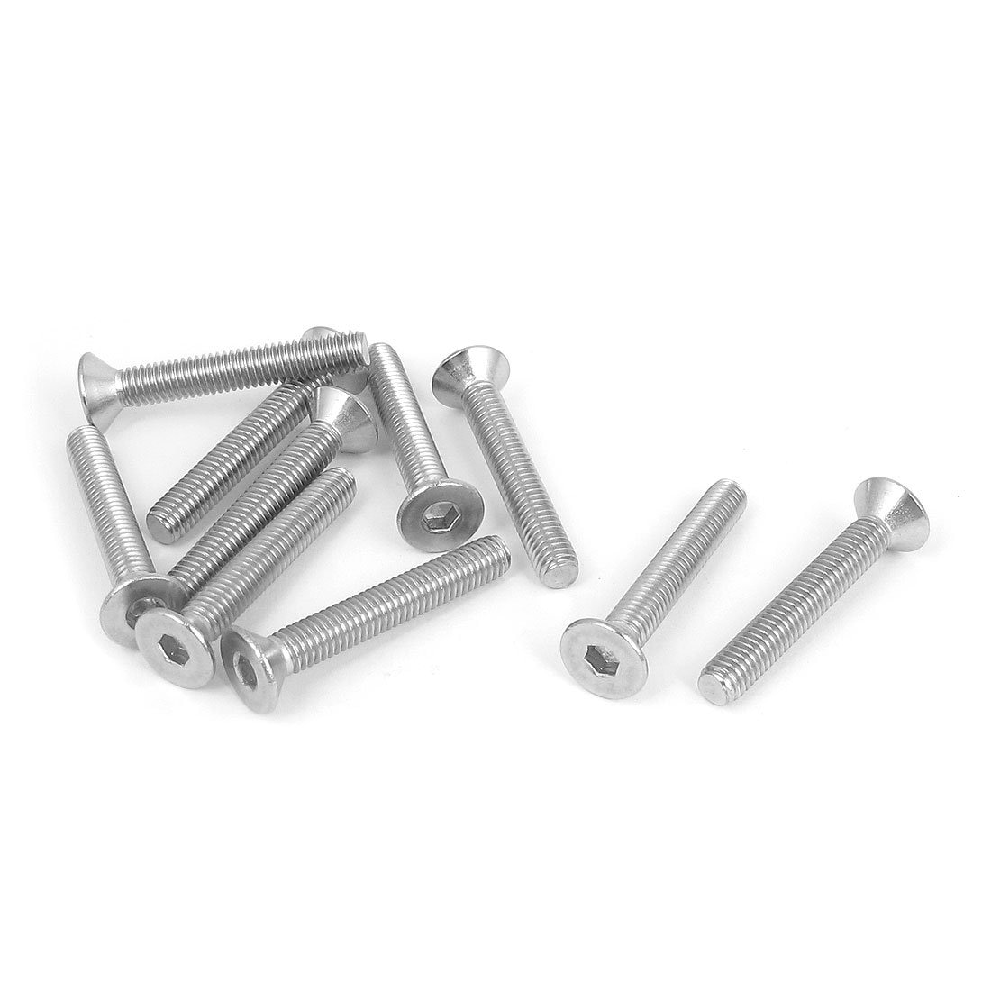 Kidisoii a15101300ux0184 M6 x 40mm Metric Hex Socket Countersunk Flat Head Screw Bolts 10PCS (Pack of 10)