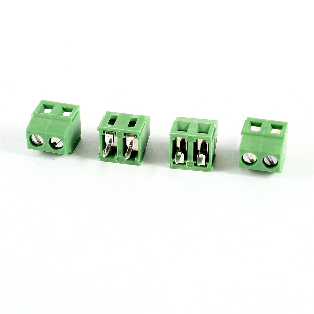 Kidisoii 4 Pcs 2 Pole 3.81mm Pitch PCB Mount Screw Terminal Block 10A 300V