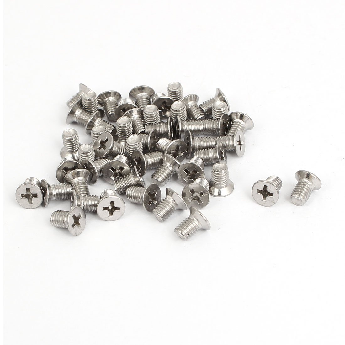 Kidisoii a15121600ux0628 M5x8mm Countersunk Flat Head Phillips Screw Bolts Pack of 50