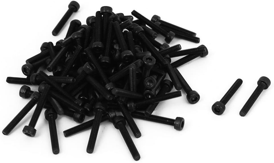 Kidisoii M3x20mm Screw Cap Point Hex Socket Screws Bolts 100Pcs