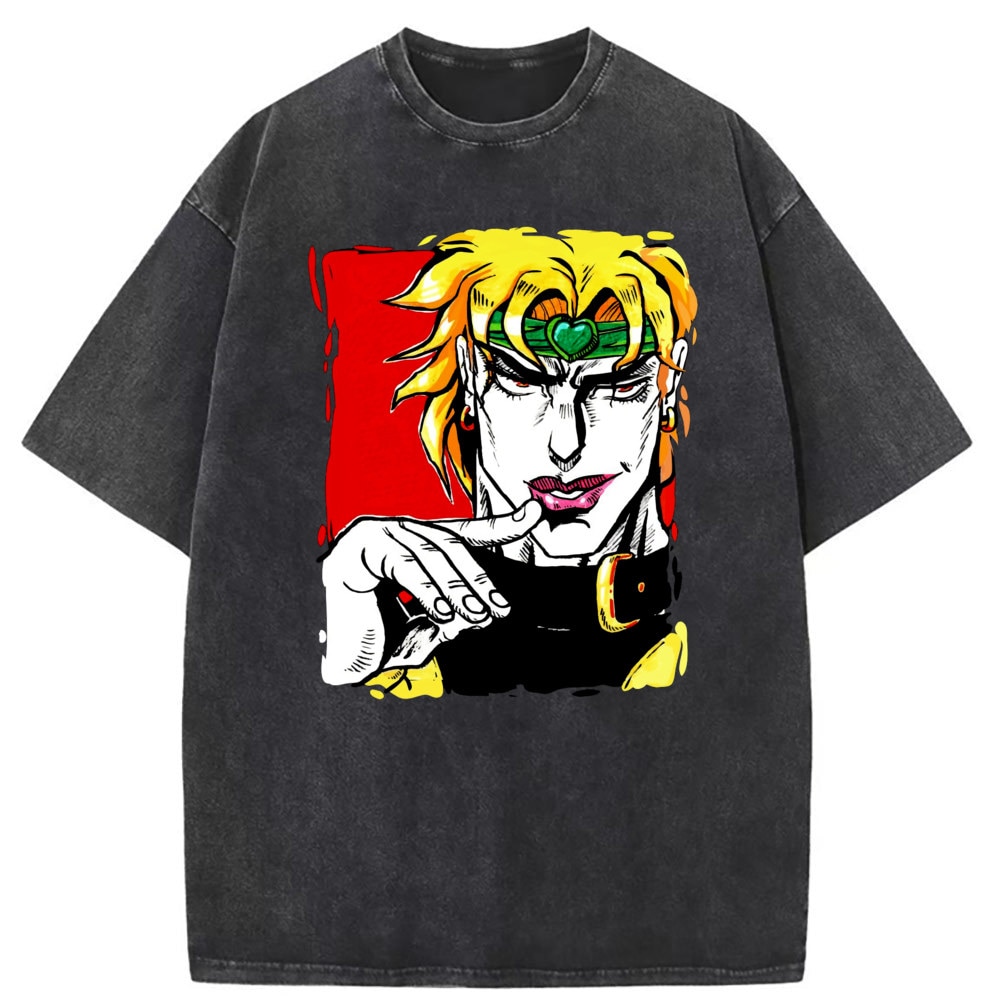 Japanese Anime Character T-shirts For Man England Style Long Sleeve Tee Shirt Men Novelty Printed Washed Cotton Sweatshirt Retro