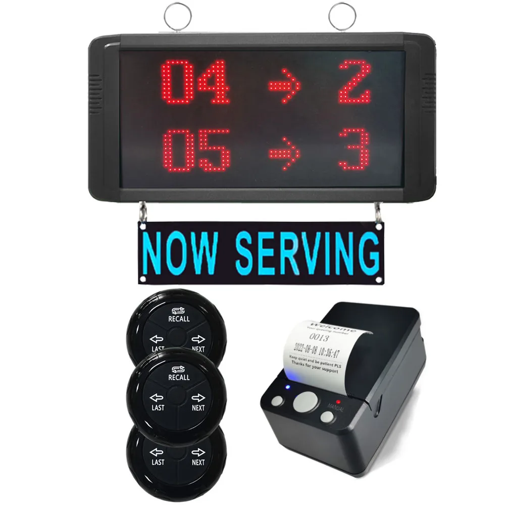 Number Calling System Pager Queue Management System Number Ticket Dispenser Printer for Restaurant Kitchen Long Range Wait