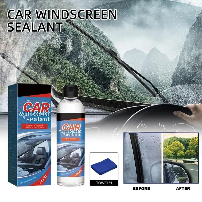 Car Glass Anti Fog Spray Agent Car Water Repellent Spray Car Detailing Car Windshield Oil Film Removing Paste Anti Fog Spray