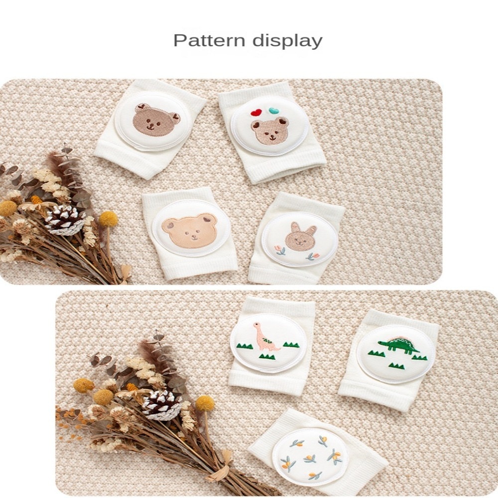 Pure Cotton Baby Cartoon Knee Pads Thickening Elastic Reticular Kids Leg Warmer Infant Kneepad Baby