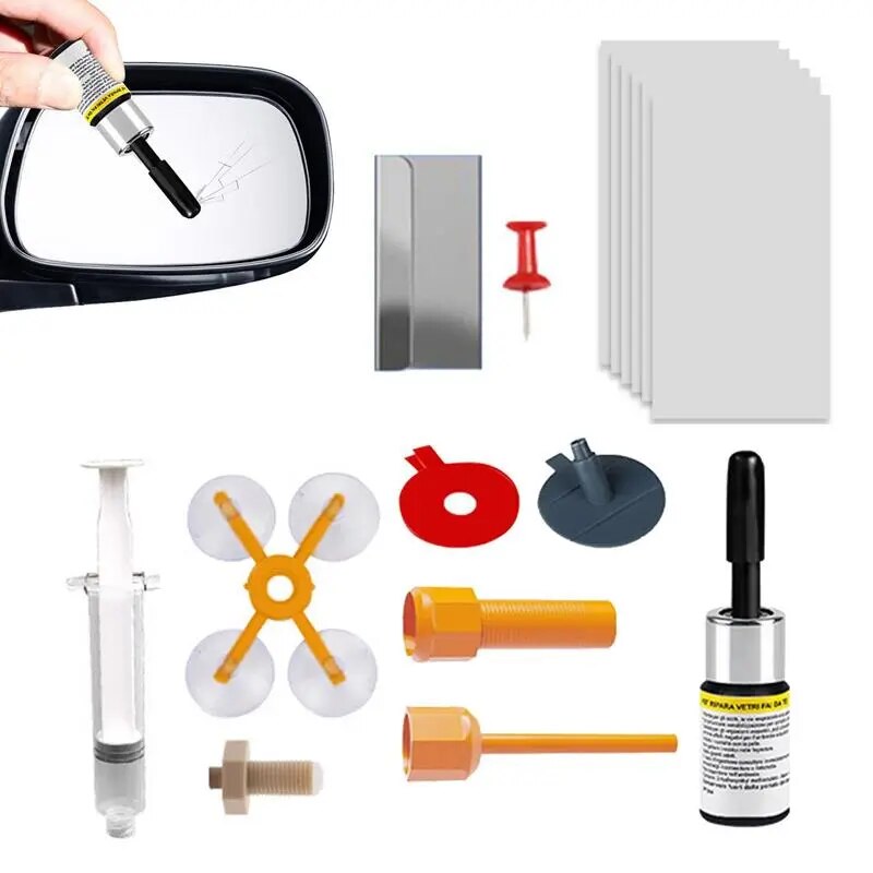 Glass Repair Fluid Kit Windshield Glass Crack Repair Tools Multi-Purpose Glass Repair Supplies For Cars RVs SUVs And Trucks