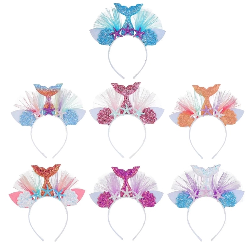 HUYU Lovely Girls Headband for Kids Fun Girls Tail Hairband Fashion Colorful Headwear Children's Day Party Hair Accessory
