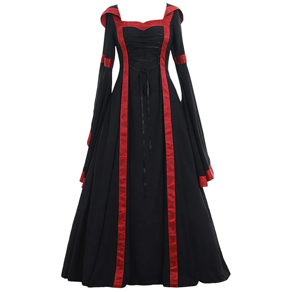 Dresses For Women Elegant robe femme Vintage Celtic Medieval Floor Length Renaissance Gothic Cosplay Dresses 2023