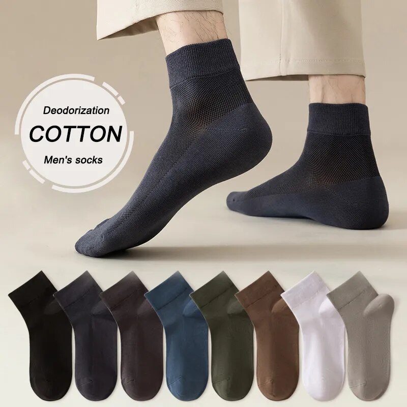 Men Socks Fashion New Spring Autumn Ankle Socks Medium Socks Invisible Sport Cotton Breathable Casual Men Cotton High Quality