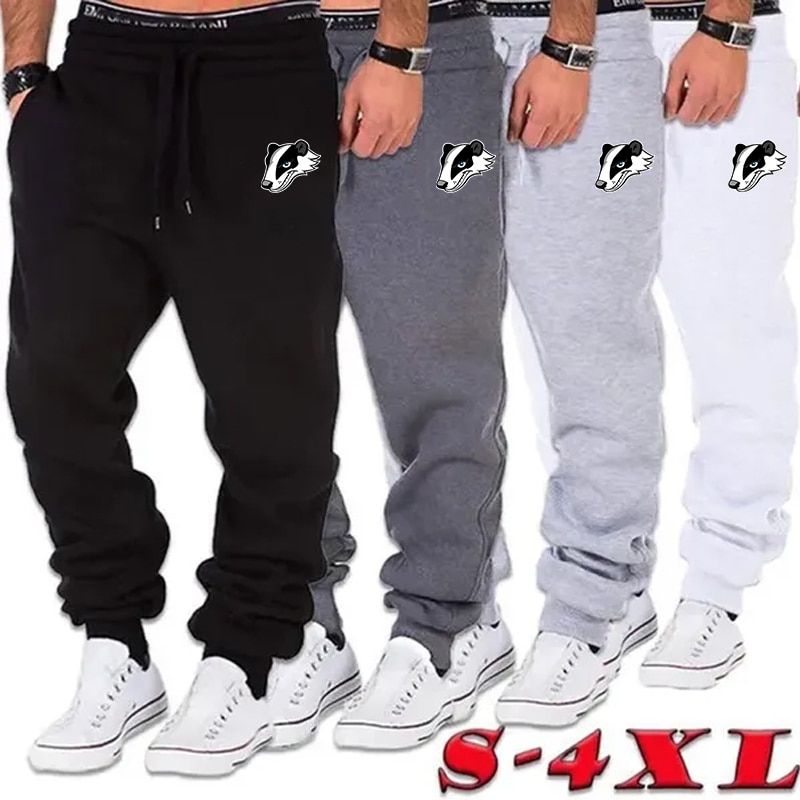 New Men Trousers Fitness Sweatpants Fashion Animal Print Casual Pants Soft Sports Pants Jogging Pants Plus Size S-4XL