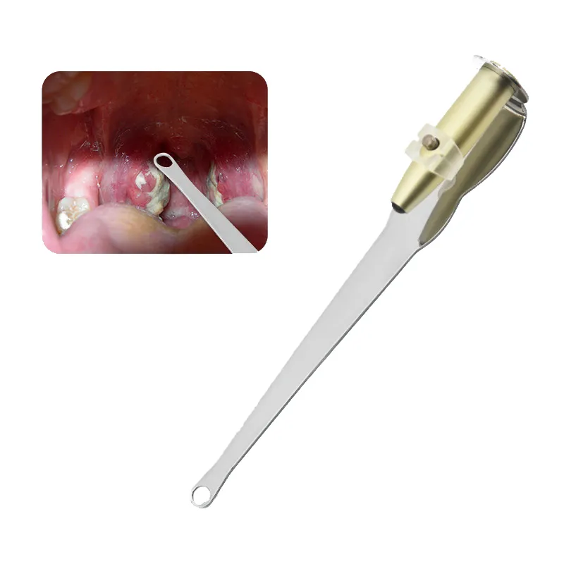 Ear Wax Tonsil Stone Remover Tool LED Light Stainless Steel Remover Mouth Cleaning Care Tools
