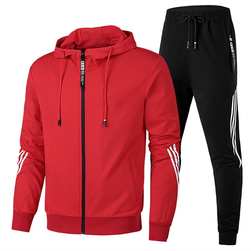 Autumn Winter Mens Hoodies Jacket Pants 2 Pieces Sets Couple Sportswear Suit Men's Women's Long-sleeved Hoodies Sports