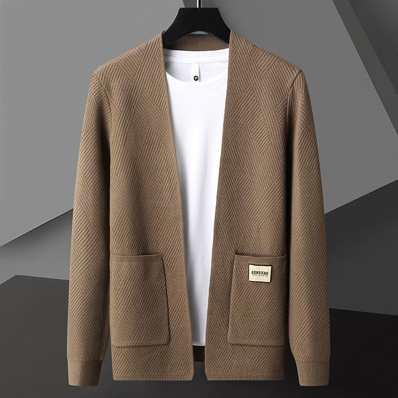Sweter De Hombre Cardigan Male Sweaters High Quality Single Breasted Chenille Mens Sweaters Fashion Solid Color Man Sweaters 4XL
