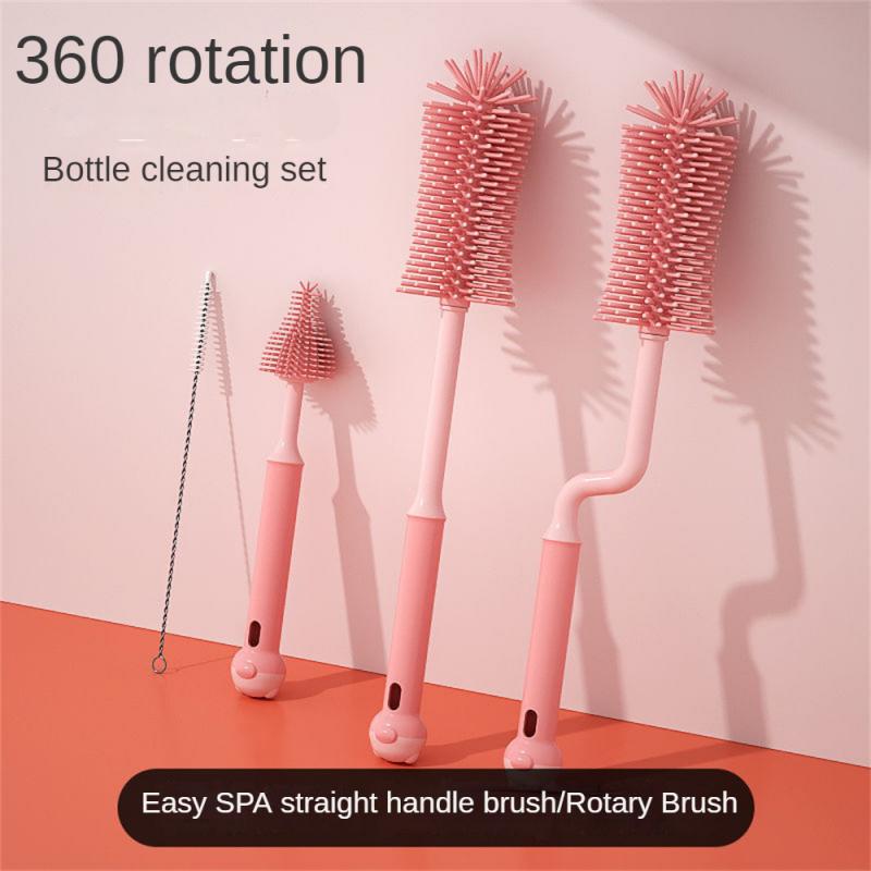 Multifunctional Bottle Cleaning Brush Bottle Brush Set Scrubber Small Brush No Dead Angle Cleaning 360 ° Rotating
