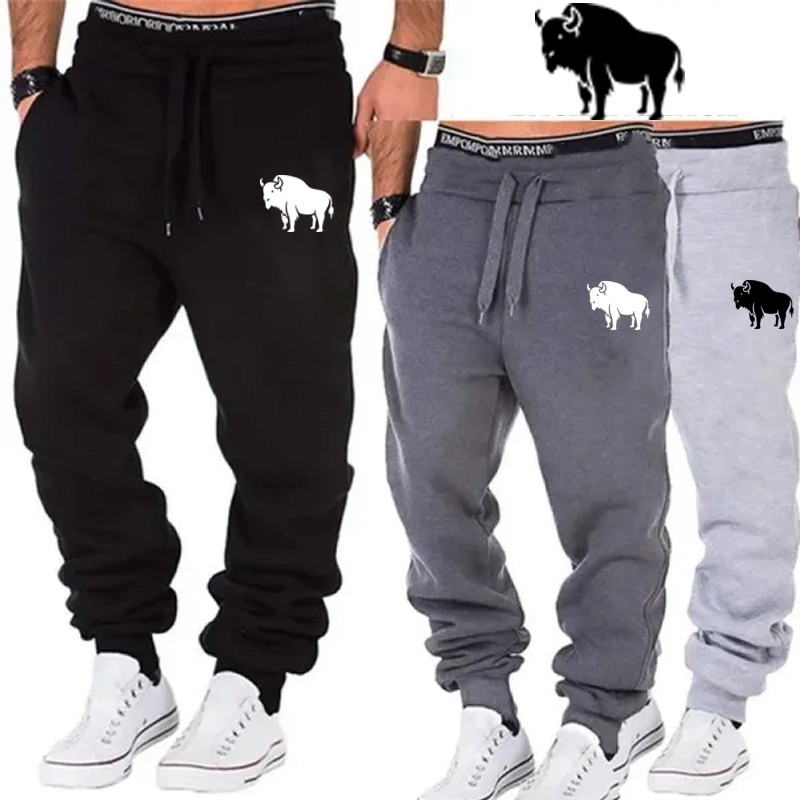 Mens Trousers Fitness Sweatpants Fashion Animal Print Casual Pants Soft Sports Pants Jogging Pants Plus Size S-4XL