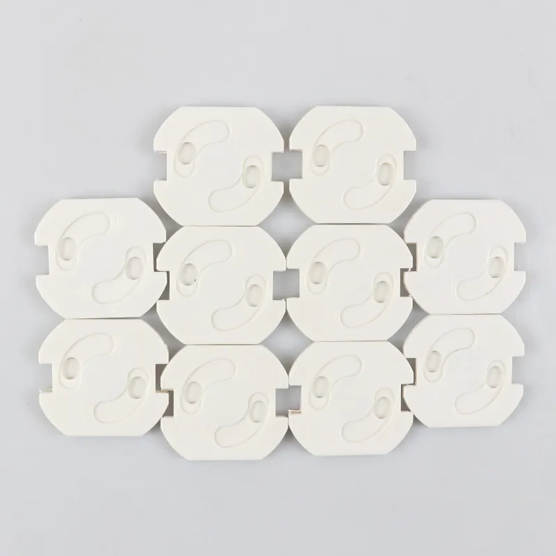 10pcs Baby Safety Rotate Cover 2 Hole Round European Standard Electric Protection Children Socket Plastic Security Locks