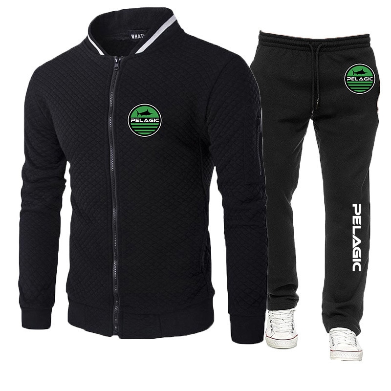 2023 Pelagic Fishing Logo Men's New Spring And Autumn Tracksuit Round Neck Hooded Sweatshirt+Pant Pullover Hoodie Sportwear