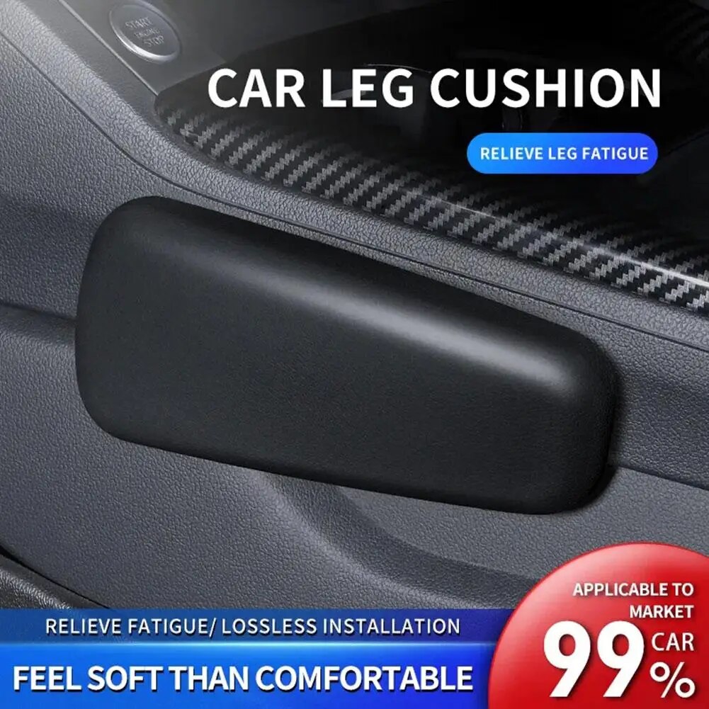 Car Leather Knee Pad Inside Knee Cushion Comfortable Universal Cushion Elastic Interior Thigh Support Accessories Memory Fo N7Q3