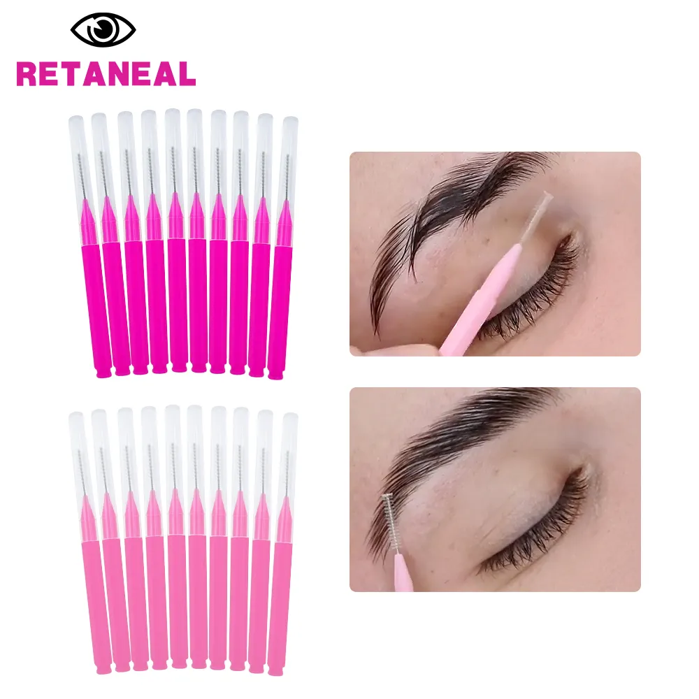 Mini Eyebrow Brush Brow Perm Brush Disposable Brow Lifting Brush Bendable Micro Eyelash Brush Applicators wholesale Makeup Tool