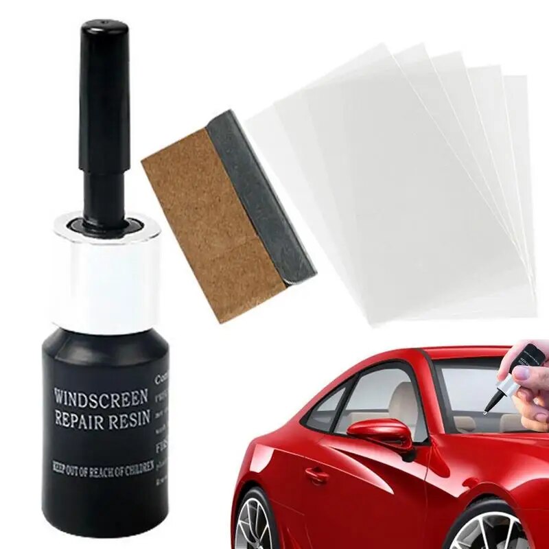 Car Glass Scratch Repair Fluid Agent Set Windshield Crack Repair Kit Car Windscreen Window Cracked Repair Glue Scratch Remover