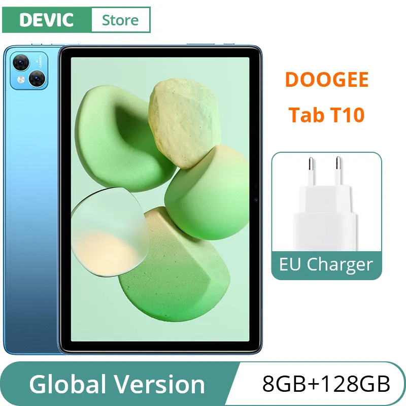 DOOGEE T10 Tablet Android 12 8GB+128GB 10.1''inch FHD+IPS Display 8300mAh Large Battery Low Blue Light Spreadtrum T606