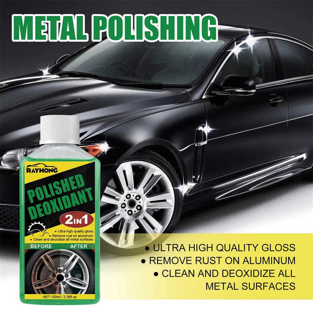 Polishing Rust Remover 2 In 1 Durable Harmless Portable Non Toxic Car Supplies Automobile Polishing Agent 100ml Multifunction