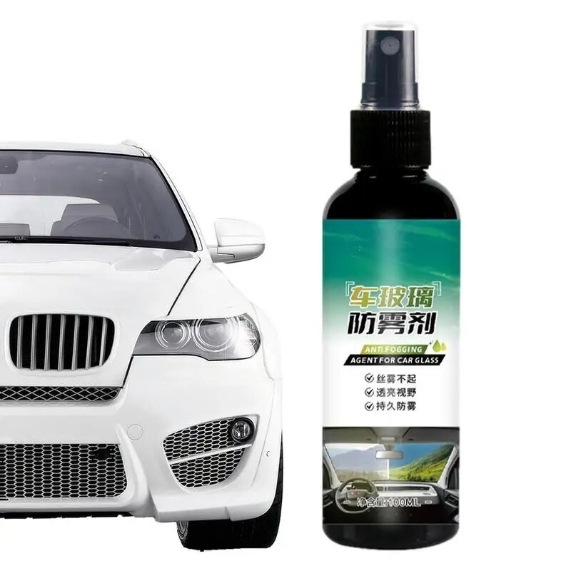 Anti-Fog Car Defogger Glass Cleaner Spray for Automotive Interior Glass and Mirrors 100ml Antifogging Agent Car Glass Cleaner