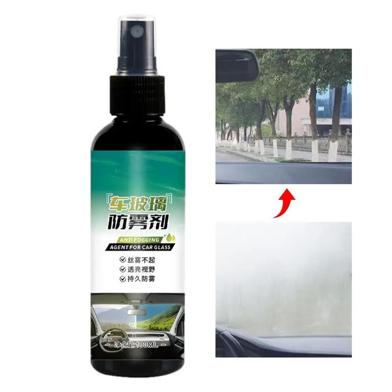 Car Defogger Spray Windshield Defogger Cleaner 100ml Antifogging Agent Car Glass Cleaner Automotive Glass MirrorsCar Accessories
