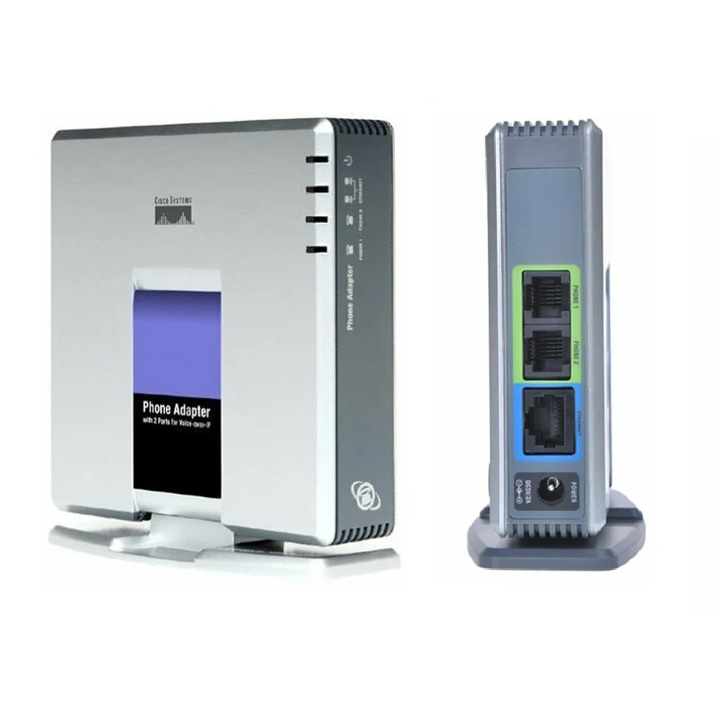Unlocked PAP2T SIP VOIP Phone Adapter with 2 FXS Phone Ports VoIP Gateway