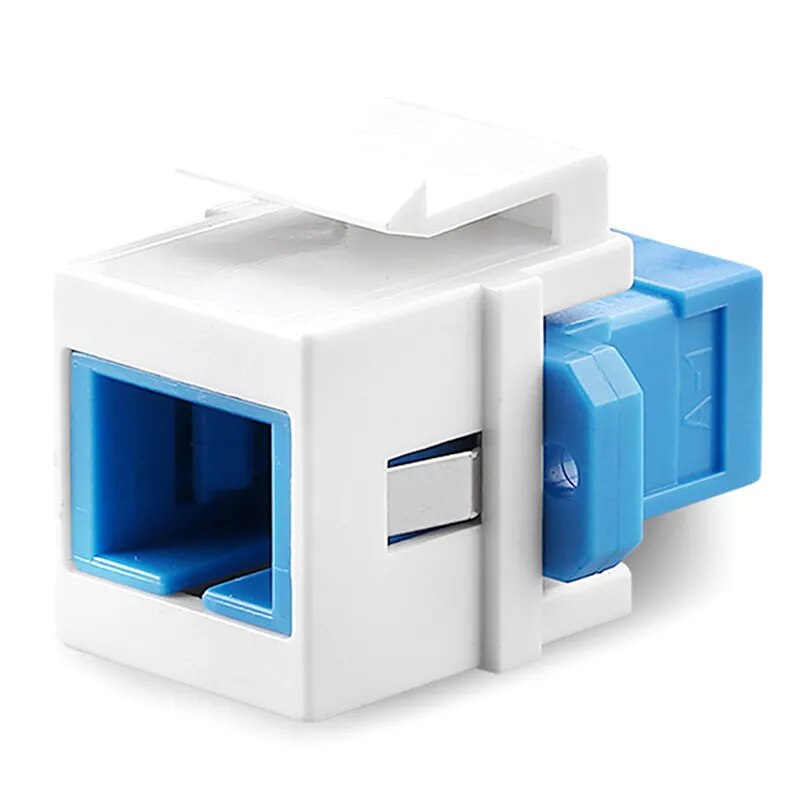 SC Fiber Optic Module Adapter SC f / F Keystone Module Coupler For Wall Panel Terminal Block Panel Mounting Box Adapter