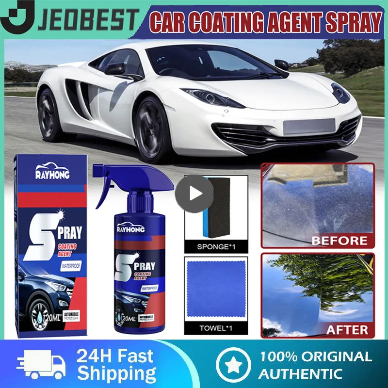 RAYHONG 120ml New Quick-acting Coating Spray Car Nano-ceramic Coating Agent Car Scratch Repair Glass Hydrophobic Coating Care