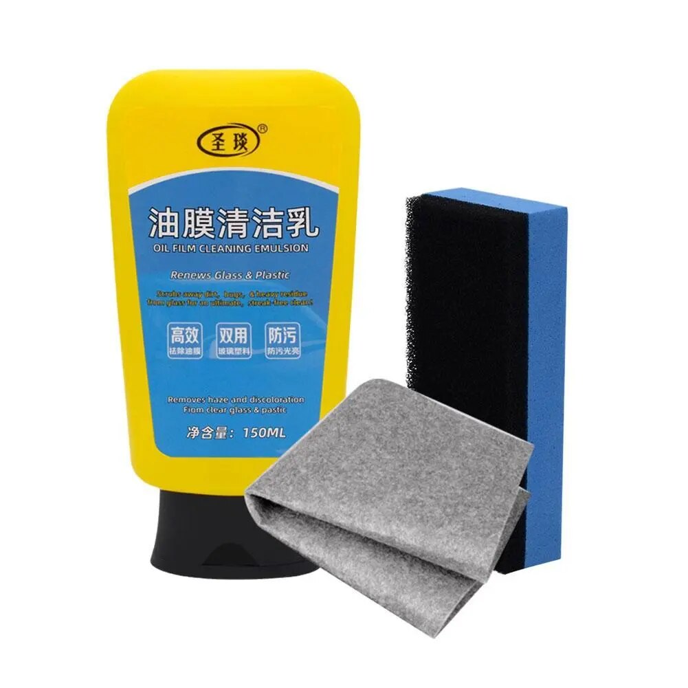 1PC 150ml Car Oil Film Glass Cleaning Emulsion Window Cleaning Agent Plastic Glass Quick Decontamination Universal Cleaner