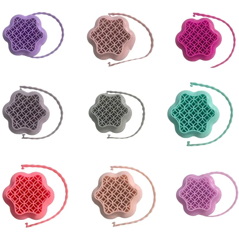 Makeup Brush Cleaner Silicone Beauty Egg Cleaning Magic Set Beauty Wash Brush Bowl Organizer Powder Puff Drying Stand