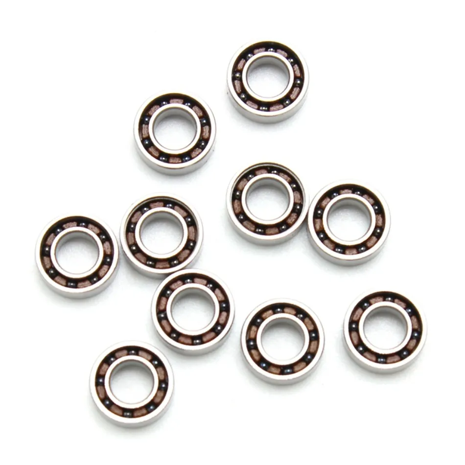 2 Pcs Dental Bearing High Speed Handpiece Bearing Movement Collet 7 Ball 8 Ball Ceramic Bearing