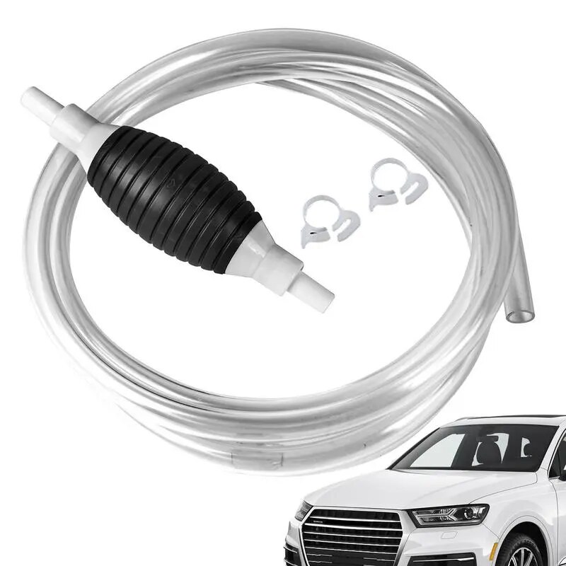 Siphon Hose Pump Water Transfer Pump Manual Siphon Pump For Oil Transfer Pump With 2 Hose Clips And 2 Durable PVC Siphon Hoses