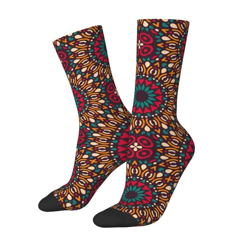 Kitenge Ankara Dress Socks Mens Womens Warm Fashion Novelty African Tribal Ethnic Art Patterns Crew Socks