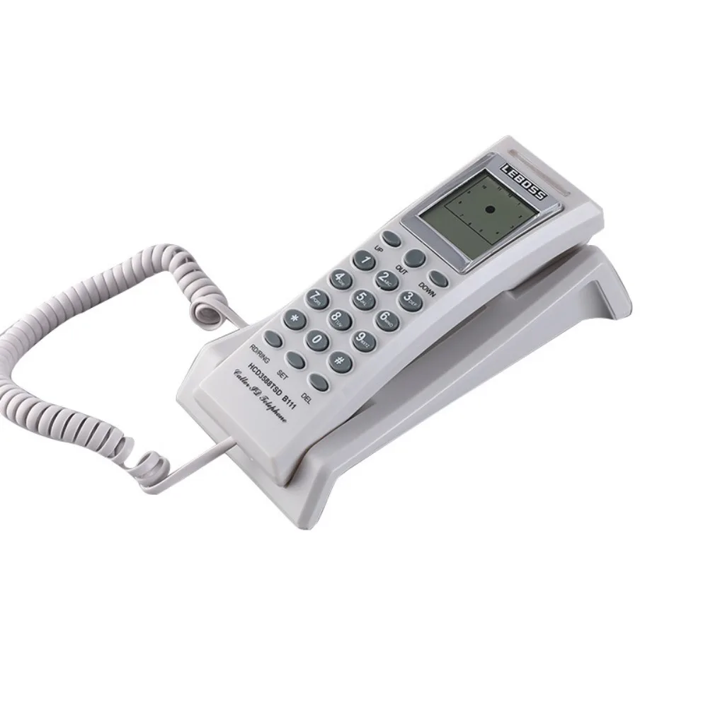 Landline Wired Telephone Caller ID Wall Mounted Compact Corded Phone Desktop Handset House Phones Hotel Home Office