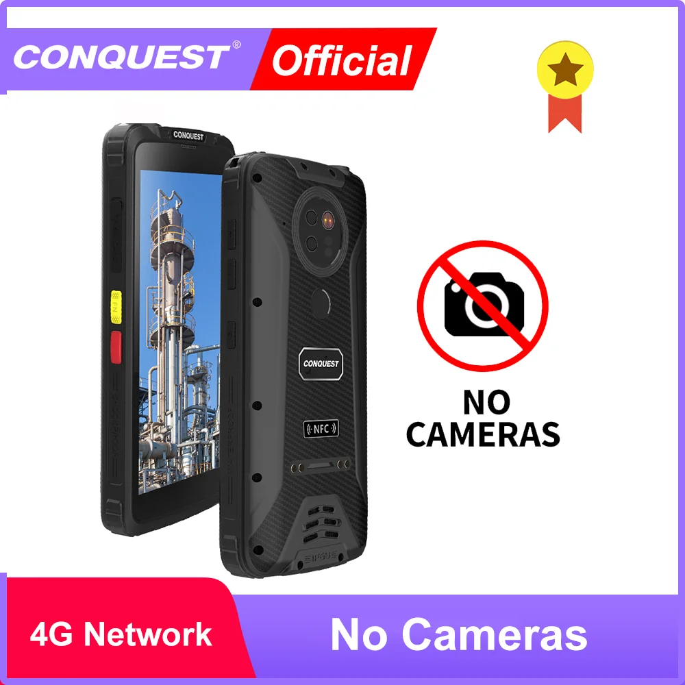 No Cameras CONQUEST F5 4G Smartphone IP68 Waterproof 5.5 ", Global Version Mobile Phones