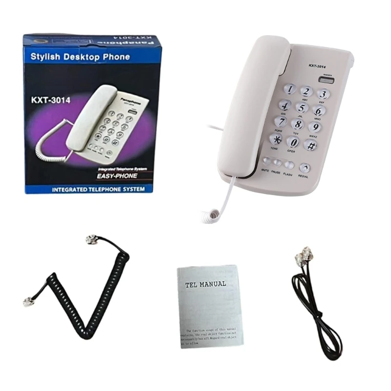 Corded Landline Phone Big Button Landline Phones Fixed Telephone for Office Home Hotel Bathroom Emegency Telephone