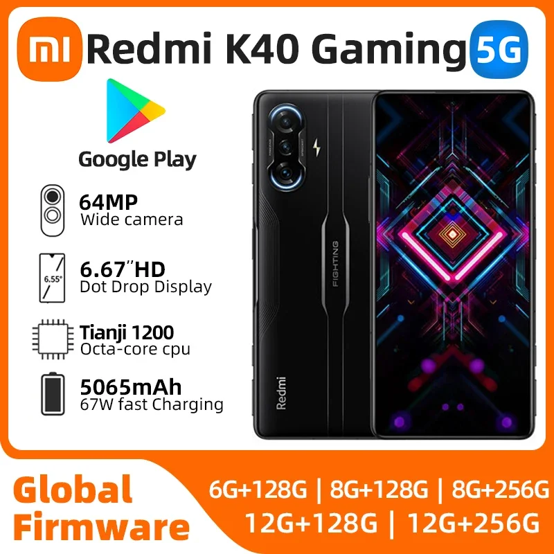 Redmi k40 Game Enhanced Edition Android 5G Unlocked 6.67 inch 256GB ROM All Colours in Good Condition Original used phone