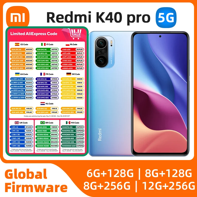 Redmi k40 pro Android 5G Unlocked 6.67 inch 12GB RAM 256GB ROM All Colours in Good Condition Original used phone