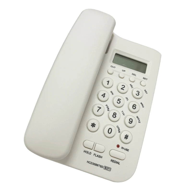 Wired Telephone Desktop Telephone Fixed Telephone Caller ID Telephone Front Desk Home Office with Call Display Telephone E65C