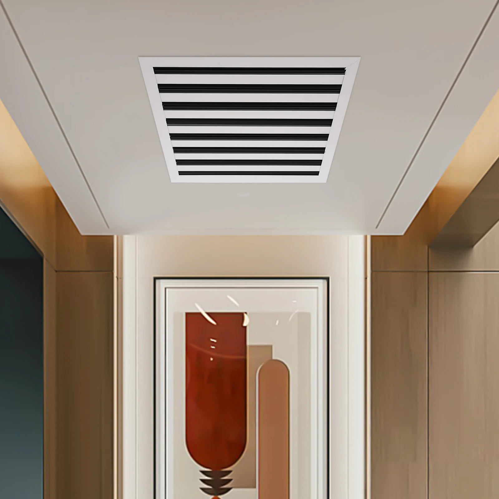 AC Vent Cover Decorative Air Vent Modern Standard Linear Slot Diffuser White Register Grille for Ceiling Walls Floors