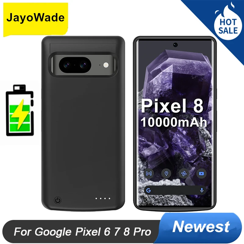 10000Mah For Google Pixel 6 7 8 Pro Battery Case Pixel8 Phone Cases For Google Pixel 8 Pro Battery Charger Case Power Bank Cover