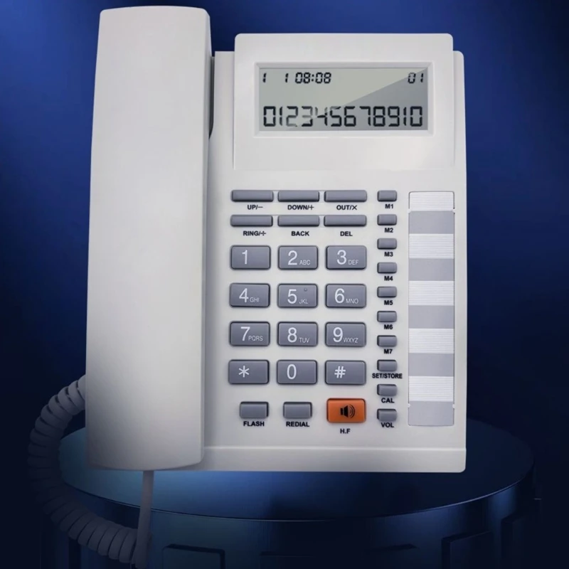 Corded Telephone Landline Telephone Big Button Landline Phones with Caller Identification for Front Desk Home Hotel 896C