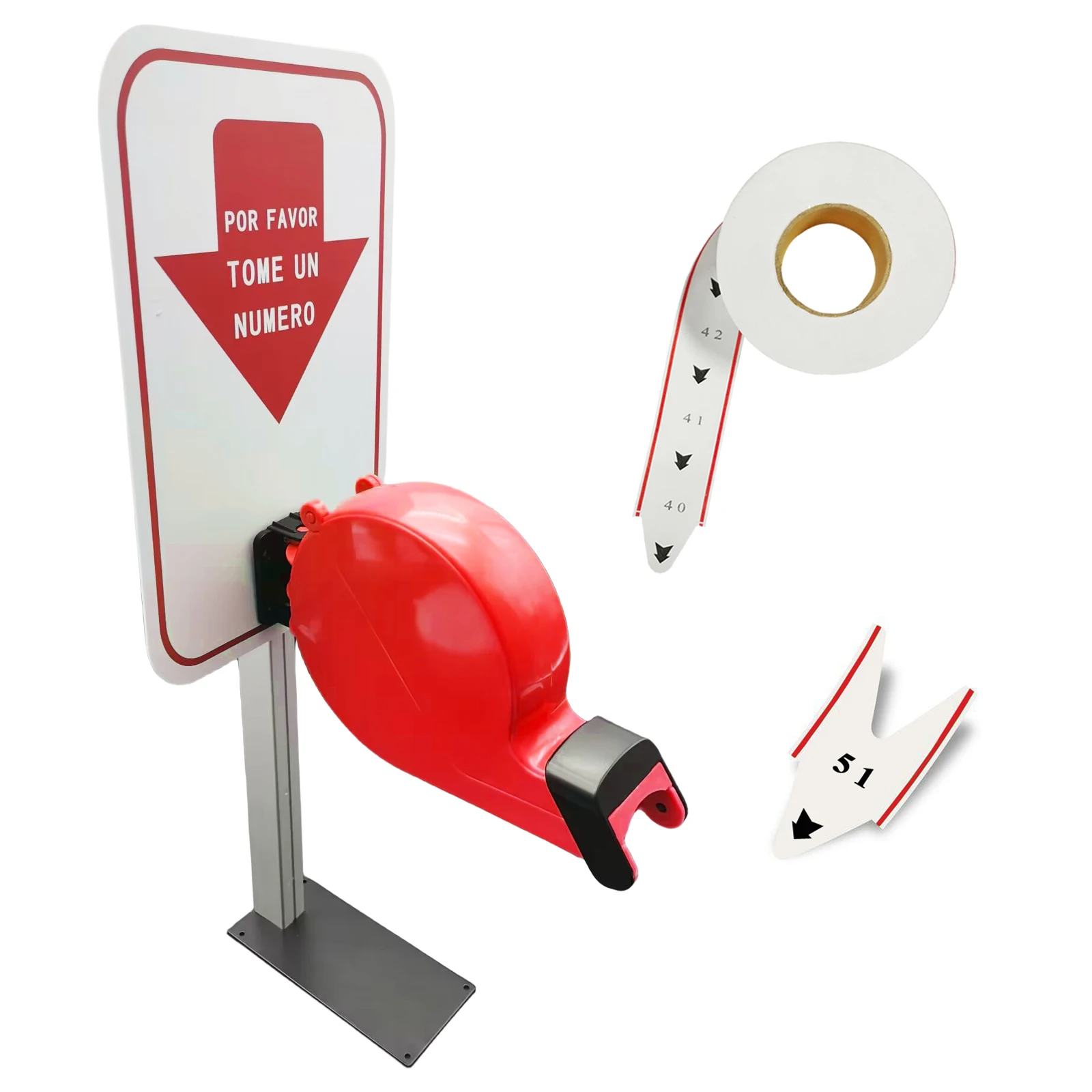 Restaurant Hospital Ticket Dispenser Take A Number System Token Queue Turno O Matic Numero Machine Stand with Free Paper Roll